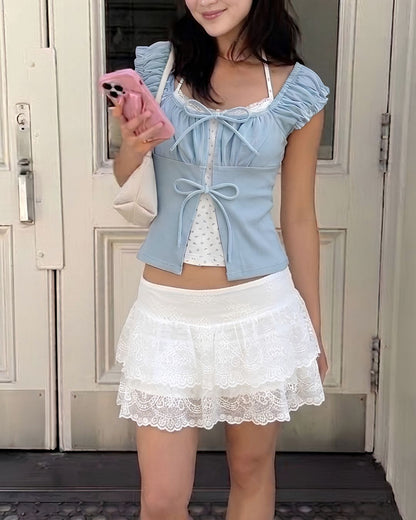 Genie Layered Ribbon Top