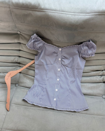 Luna Top in Pinstripe