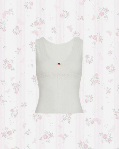 Sweetheart Eyelet Tank Top