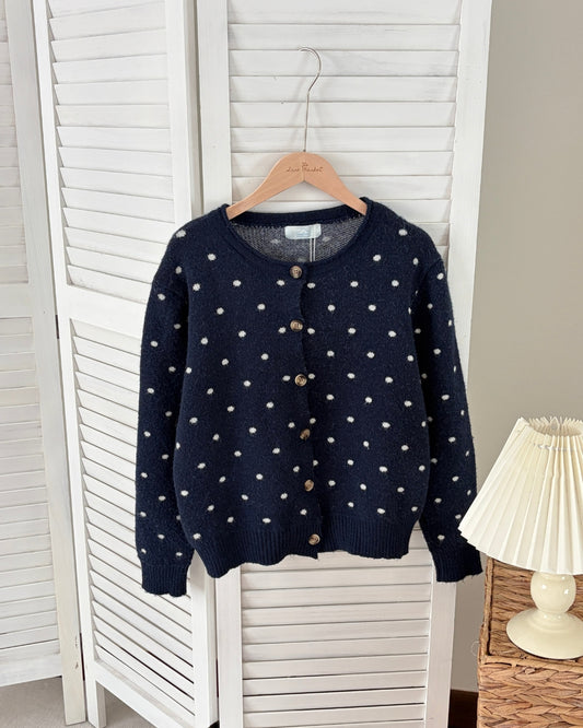 [SALE] Polka Cardigan in Navy