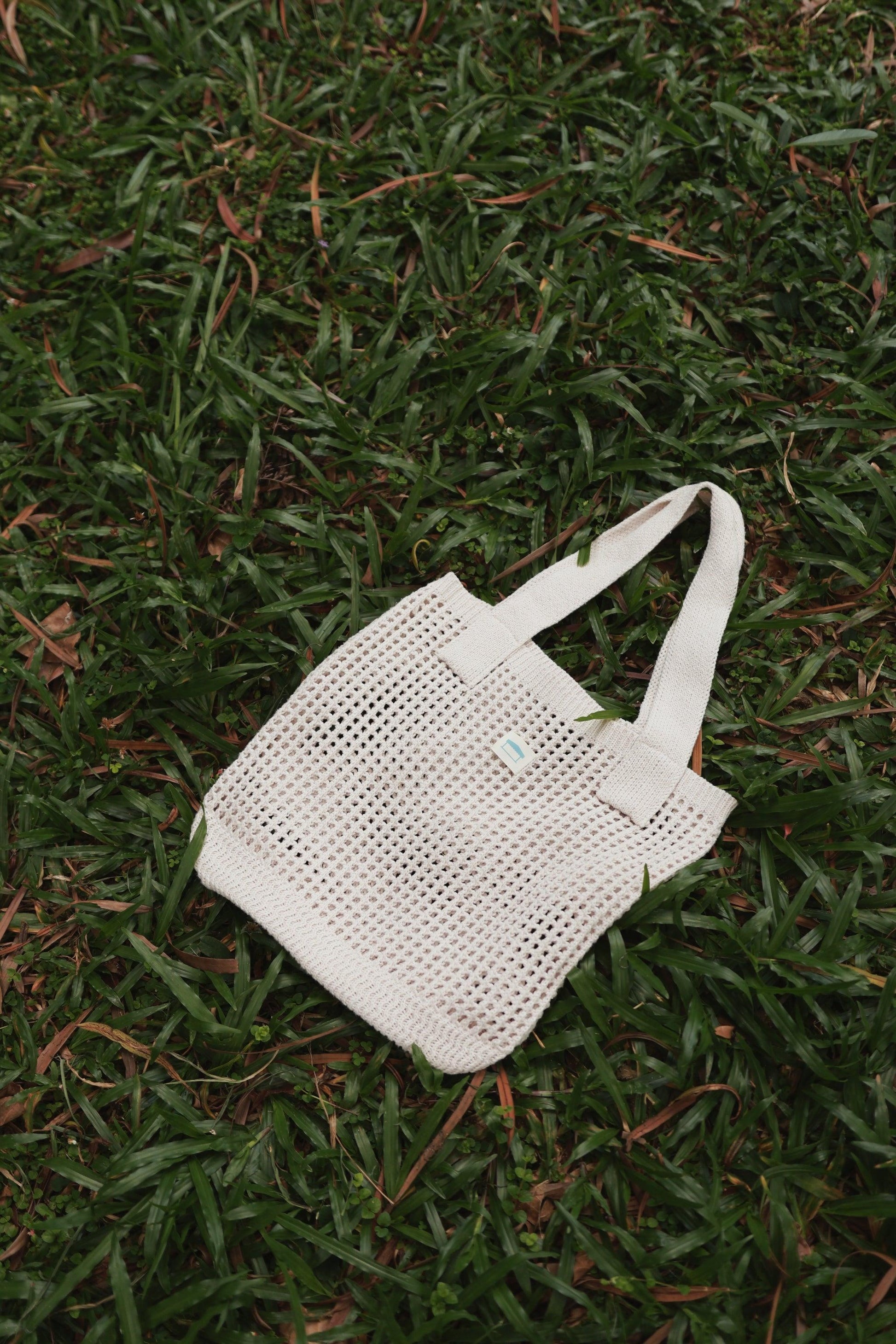 Mood Crotchet Tote Bag in Cream - The Sane Market